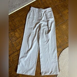 Free People Cream High-Waisted Trousers